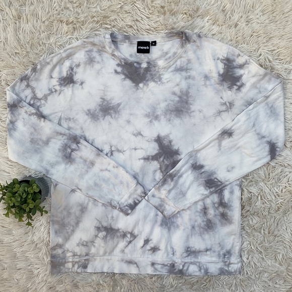 Mono B Tie Dye Top 💗 Gray & White - Picture 3 of 14